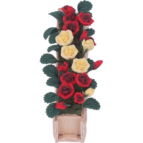 Plantes en pot miniatures pour maison de poupée à l'échelle 1:12, pot de fleurs décoratif léger en argile imitation pour enfants (1/5)