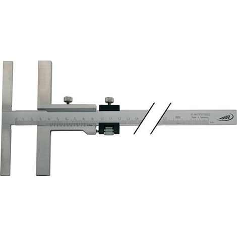 HELIOS PREISSER Calibrador de trazar 160mm con tope de ajuste fino Longitud 135mm - 344501 (1/4)