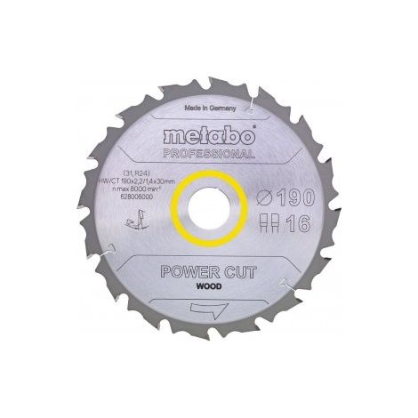 HOJA DE SIERRA POWERCUTPROF 165X20 MM 14 FZ/FA 10° - METABO