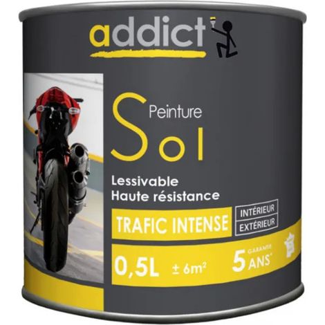 Pintura monocomponente de alta resistencia para suelos, blanca, 0,5 litros