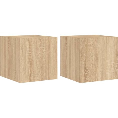 Mobili TV a parete scaffale multimediale credenza TV sala da pranzo soggiorno camera da letto luci LED 2 pezzi rovere Sonoma 30,5 x 35 x 30 cm marrone 020029171