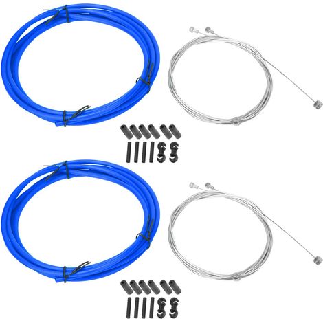 Ensemble de Câbles et Gaines de Frein et Dérailleur pour Vélo Accessoires Bleus (1/5)