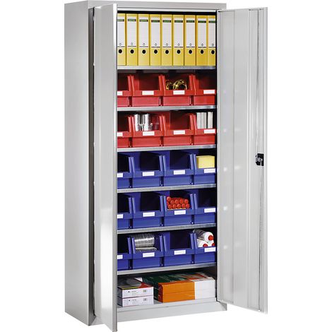 eurokraft pro, Armoire d'atelier en tôle d'acier, avec 20 bacs