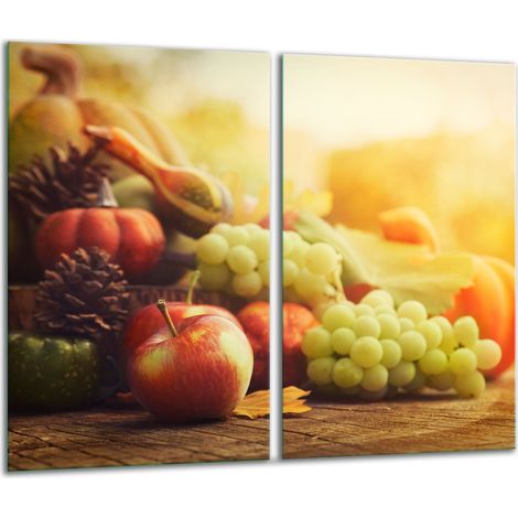 Tabla de cortar de vidrio 2x 30x52 fruta (1/5)
