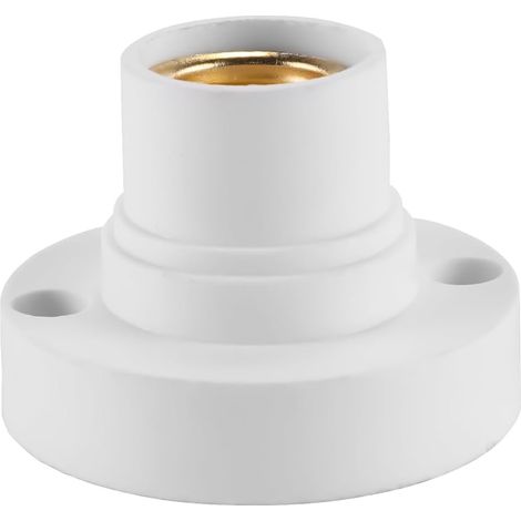 4 Stück E14-Lampenfassungen, 4 Stück Runde Lampenfassungen Mit Schraubsockel, Ersatzsockel Für Halogen-CFL-Glühbirnen, Weiß (1/5)