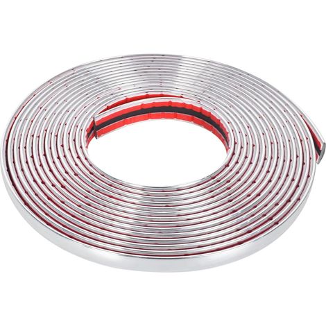 Bande de Garniture Voiture, Baguette Adhesive pour Carrosserie Fenêtre Décoration pour Auto, Couverture de Protection du Bord de Porte de Voiture (10 mm x 5 m) (1/5)