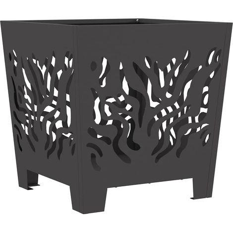Maison Exclusive - Focolare Nero 40 x 40 x 40 cm Acciaio