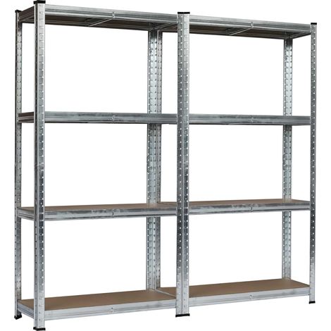 Étagère 4 plateaux 160x80x40 cm 2 pièces