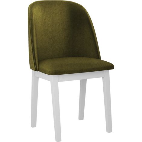 Chaise Victorville 332, Blanc, 83x48x46cm, Tissu, En bois (1/4)
