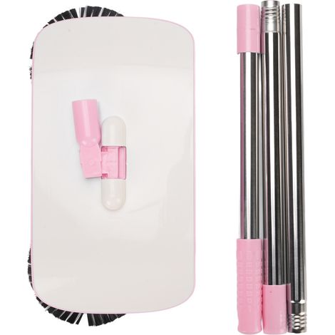 Balayeuse à main domestique, balayeuse, vadrouille polyvalente, balai, pelle à poussière, outil de nettoyage de sol, nettoyeur manuel pour la maison rose (1/5)