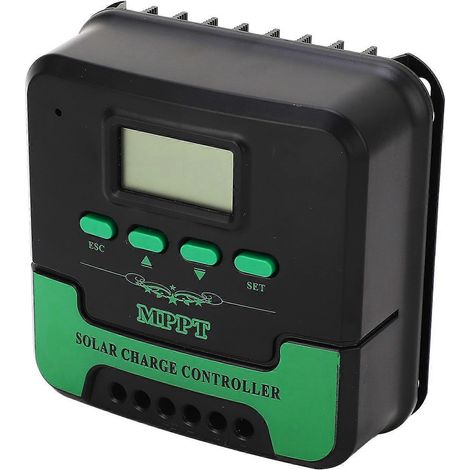 MPPT-Solarladeregler mit LCD-Bildschirm, Solarmodulregler 12 V/24 V (adaptiv), 5 V/3 A, USB-Ausgang 20 A