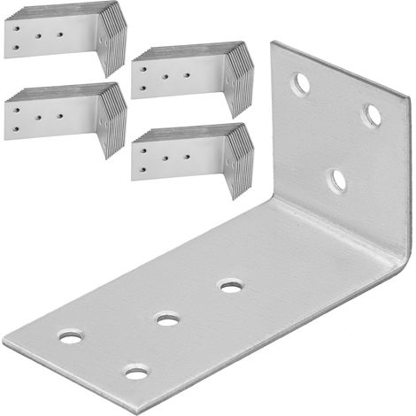 KOTARBAU® Winkelverbinder für Zimmererarbeiten, Edelstahl, verzinkt, 40 x 80 x 40 mm, 50er-Set