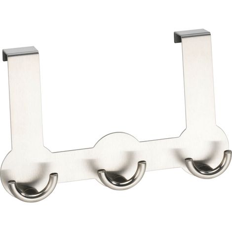 Wenko Türgarderobe Rondo Edelstahl matt, chrom, 3-Haken Handtuchhaken (1/5)