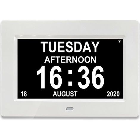 Reloj digital con calendario y fecha, de 7 pulgadas, diseño One Piece, ideal para personas con Alzheimer, recordatorio de medicamentos para abuelos y niños (1/3)