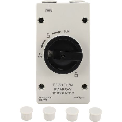 Interrupteur sectionneur PV 32A IP66 étanche ignifuge 1000V pour déconnexion rapide photovoltaïque (1/5)