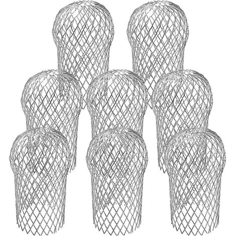 Lot de 8 protège-descentes de gouttière, crépines et protections compatibles pour prévenir les obstructions. (1/5)