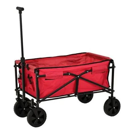 Carrello da spiaggia pieghevole 79x107x54cm colore rosso