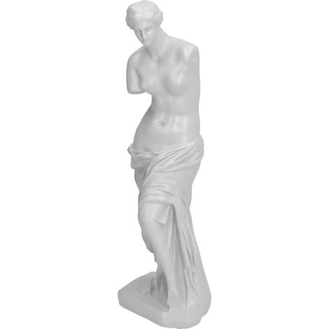 Figurine miniature de déesse au bras cassé, ornement de table pour salon ou bureau, petit format (blanc). (1/5)