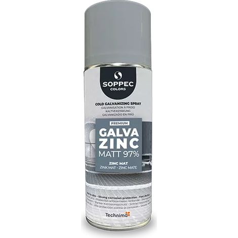 Bombe peinture galva zinc mat 97% - 400 ml