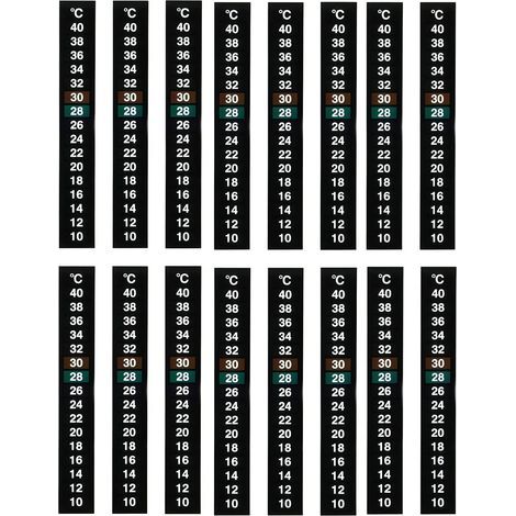 16 Thermometer, selbstklebend, Kunststoff, 20 x 130 mm, 10–40 °C, Aquarium (1/5)