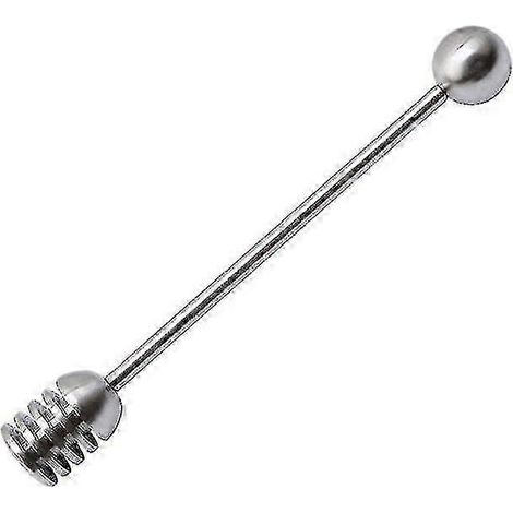 Cuillère à miel en acier inoxydable antirouille, outil de mélange pour pots de miel et de confiture, 1 pièce, argentée TWU (1/5)