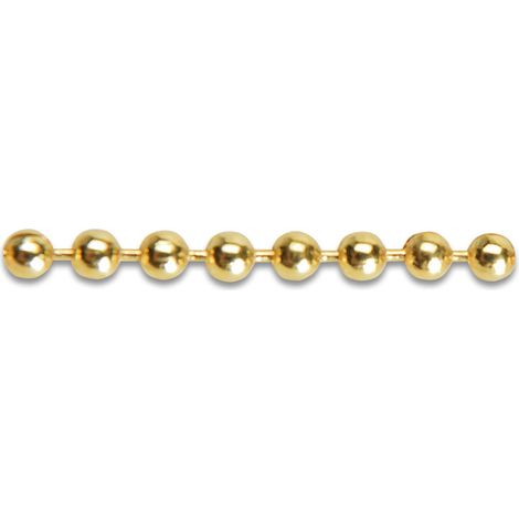 Catena a Perlina Ottone Lucido mm 4 Ml 25