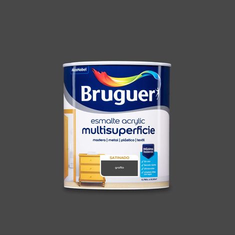 Bruguer Acrylic Multisuperficie Smalto ad acqua satinato Grafite, 0,75 litri (1/5)