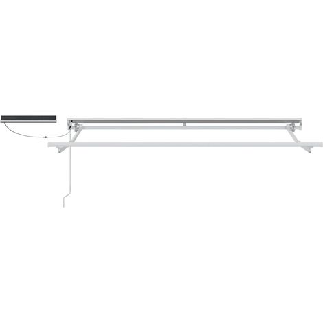 Cadre de store rétractable électrique Blanc 2,5 x 2 m Acier (1/5)