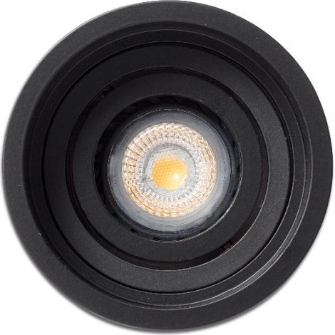 ACRE Empotrable de techo negro orientable redondo (1/2)