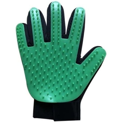 Gants d'épilation pour animaux de compagnie, verts, main droite, 23 x 17 cm, 1 pièce, adaptés aux brosses d'épilation pour chiens et chats