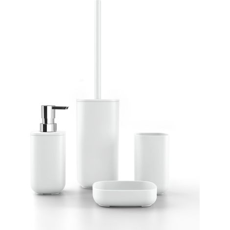 Ensemble d'accessoires de salle de bains blanc