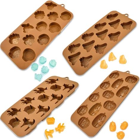 Stampi Silicone Halloween Cioccolatini Ghiaccio Set 4 Pezzi (1/5)