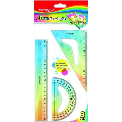 Geometrisches Pastell-Set, 20 cm, 3-teilig