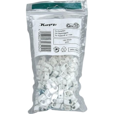 Kopp 345504087 clip de fijación gris 20 mm pack 100