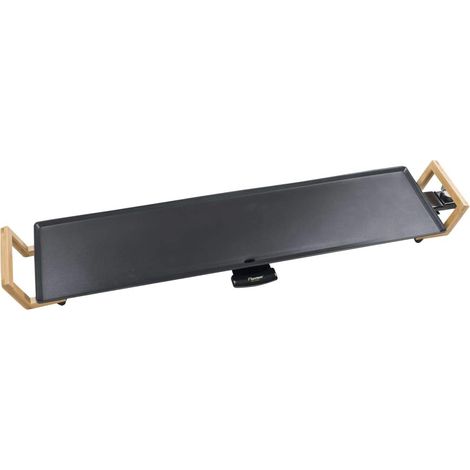 Plancha électrique, Barbecue electrique XXL avec revêtement anti-adhésif, Gril de table pouvant jusqu'à 8 personnes, Surface de cuisson extra longue, Couleur: noir (1/5)