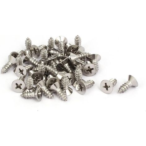 M4.8x13mm 316 Edelstahl Flachkopf Phillips Selbstschneidender Schraubenbolzen 40St (1/3)