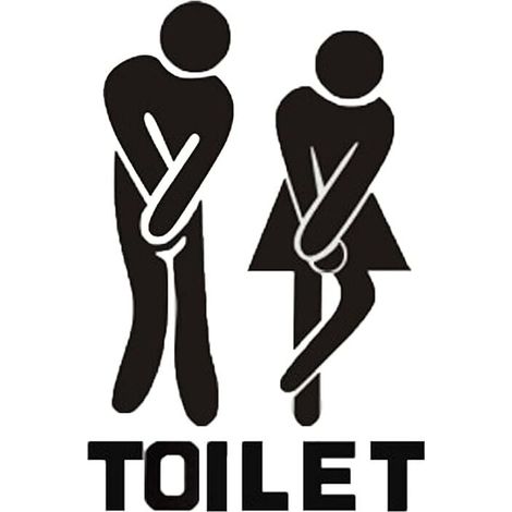 Badezimmerschild für Damen und Herren, ablösbare Klebefläche für Badezimmertür, Badezimmerwanddekoration, WC-Wanddekoration (1/4)