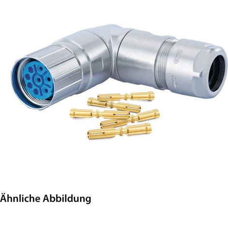 HUMMEL SET inkl. Kontakte M23 Leistung Kabelsteckverbinder, Crimpeinsatz gewinkelt Polzahl 3+5+PE, Buchse drehbar Klemmbereich 11,0mm - 17,0mm - 1 Stück