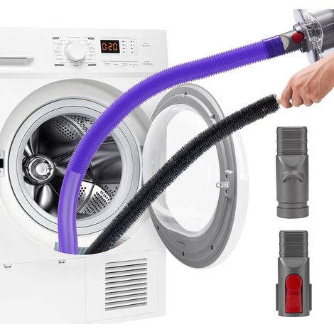 Boquilla para rincones para aspiradoras Dyson V11, V10, V12, V15, V8 y V7. Boquilla plana y manguera flexible para Dyson V6. Elimina pelusas de secadoras, rejillas de ventilación y automóviles. (1/5)