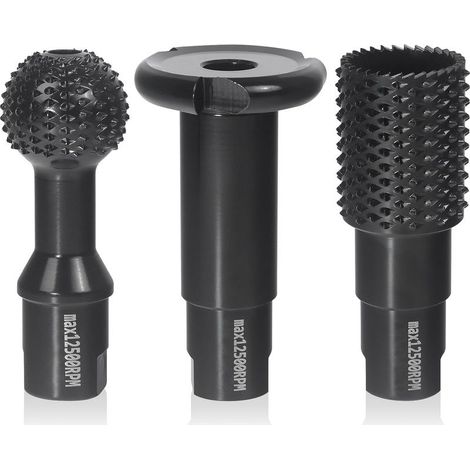 3 Piece Wood Milling Cutter Set - Wood Carving Grinder Discs, Rotary Burrs, Gouge and Wood Chisels for 115/125 Grinders - Cutting Tools, Carpentry Tools (1/5)