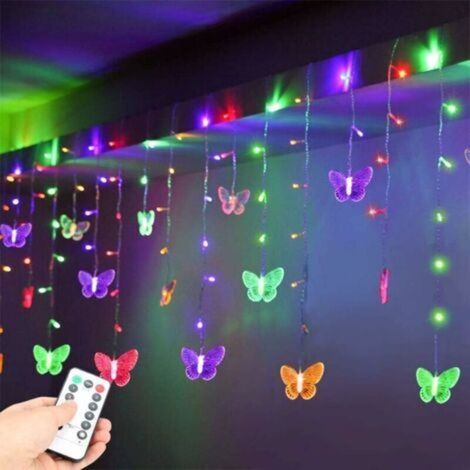 LED Butterfly Fairy String Lights, USB Powered, Timer Included, Waterproof, Copper Wire, 8 Modes, with Remote Control, for Bedroom, Wedding, Christmas (1/5)