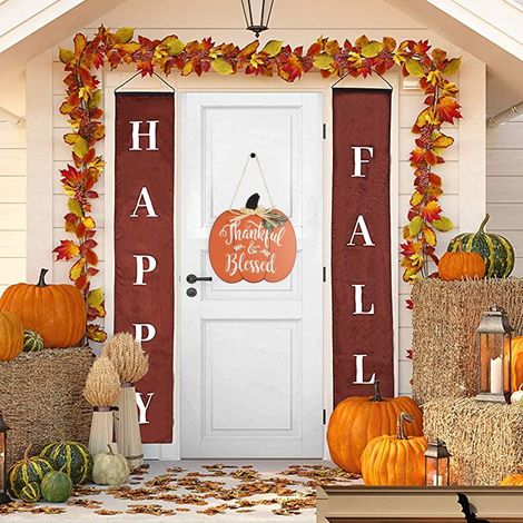 Panneau En Bois - Décoration Murale Pour Halloween Et Thanksgiving - 24 x 25 cm - Idéal Intérieur Extérieur - 1 Pièce (1/5)