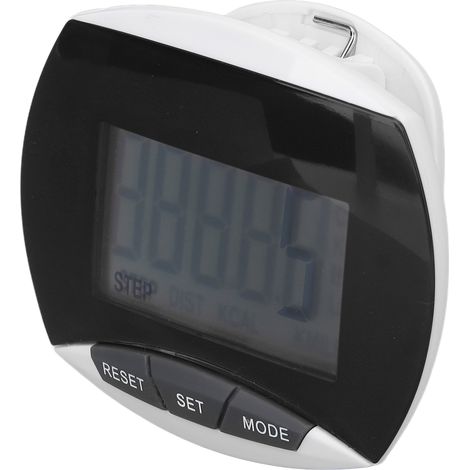 Marche Sport Podomètre Professionnel Portable Compteur de Pas Calories Distance avec Clip Noir (1/5)