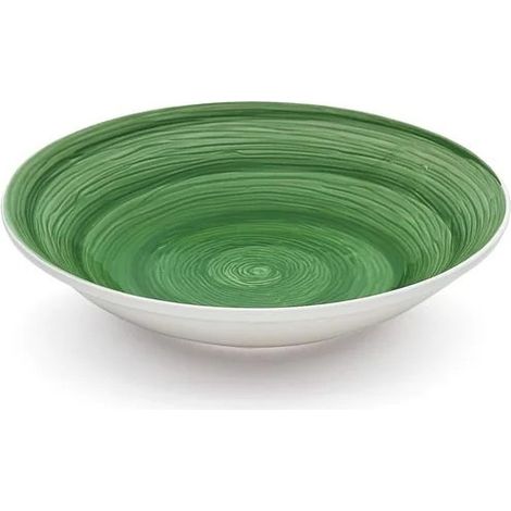 Tiefer Teller emerald memento aus handbemalter Keramik Ø 23,5 cm