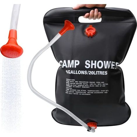 Douche solaire en PVC de 20 litres – Idéale pour le camping, le jardin et la piscine (1/5)