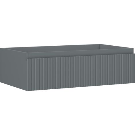 Mexen Rivel Badezimmerschrank für Waschbecken 80 cm, 1 Schublade, geriffelt, Graphit matt - 91A20-08023-1-BF66 (1/5)
