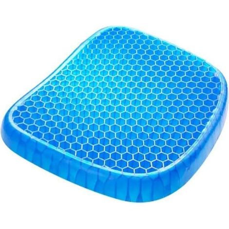 KLVGTIFS PUCoussin de siège - Gel de Silicone - Design nid d'abeille - Amovible - Lavable - Rectangulaire (1/4)