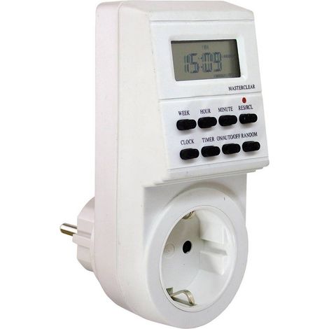 Enchufe temporizador as-schwabe 24032 digital 3500 W semanal