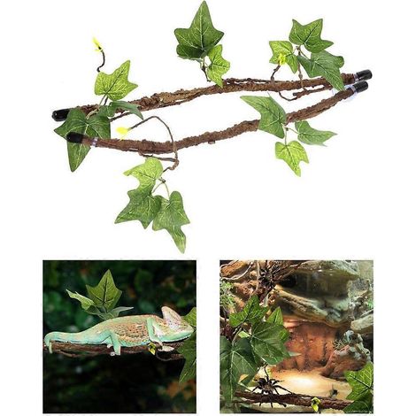 Branche grimpante pour petits animaux (reptiles, lézards) - Branche en plastique confortable (1/4)