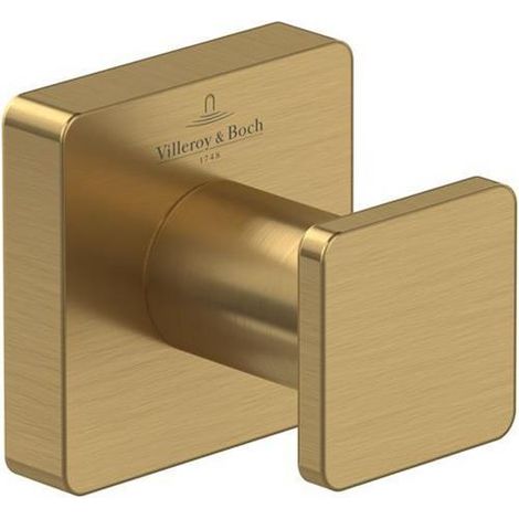 Villeroy & Boch Gancio Portasciugamani a parete Quadrato 45 x 44 x 45 mm - Oro spazzolato